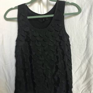 Black Scalloped Tank
